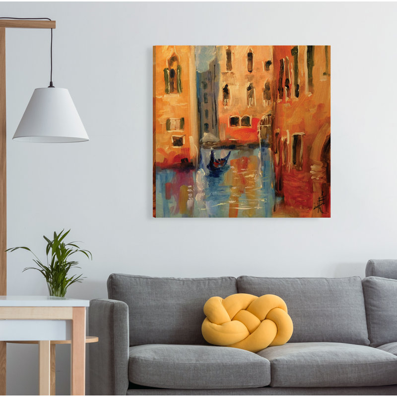 « venice ii », peinture, H 32 po x l 32 po x P 1,5 po, Toile tendue