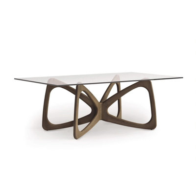 Butterfly Dining Glass Top Table