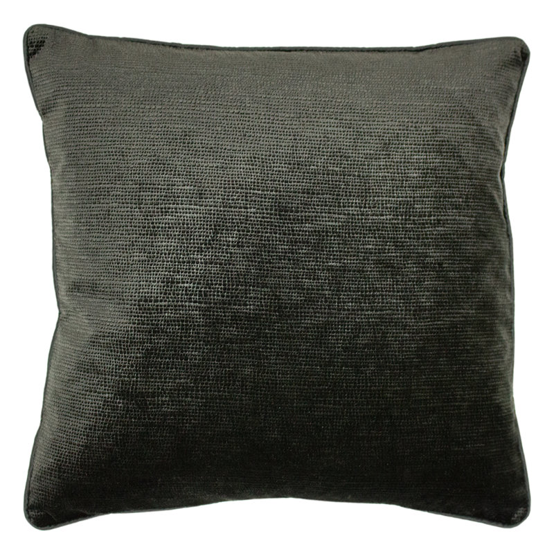 Square Cushion, Black, Polyester