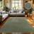 Modern Area Rug with Curved Line Pattern in Green-688567730
