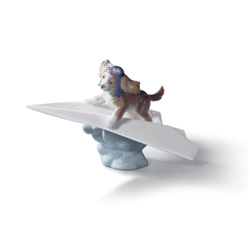 Let's Fly away Dog Figurine