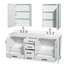 Sheffield 72" Freestanding Double Bathroom Vanity with Quartz Top with Medicine Cabinets-1933065891-1933082947-1933082948