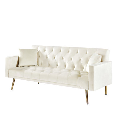 Rikardo 73.08"" Wide Upholstered Sofa, Sleeper Sofa, Convertible Sofa, Small Couch -  Mercer41, 5CF6A2D5727A4BD48703EEF4AE36082D