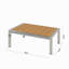 Table basse d'extérieur en aluminium