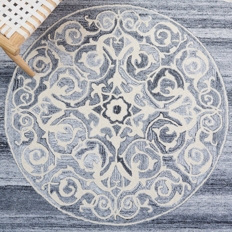 Dumitriana Hand Tufted Performance Geometric Rug, Rectangle 5' x 8'