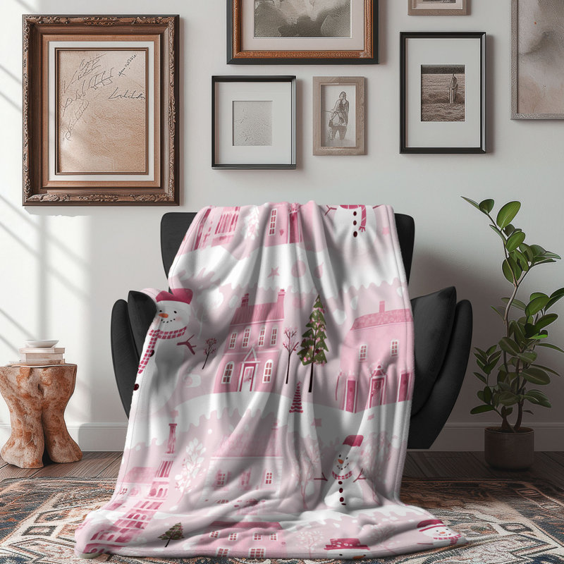 Blush Xmas - couverture de qualité supérieure 1 pièce, L 60 po x L 80 po