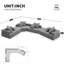 Canapé modulaire surdimensionné en U de Boneless