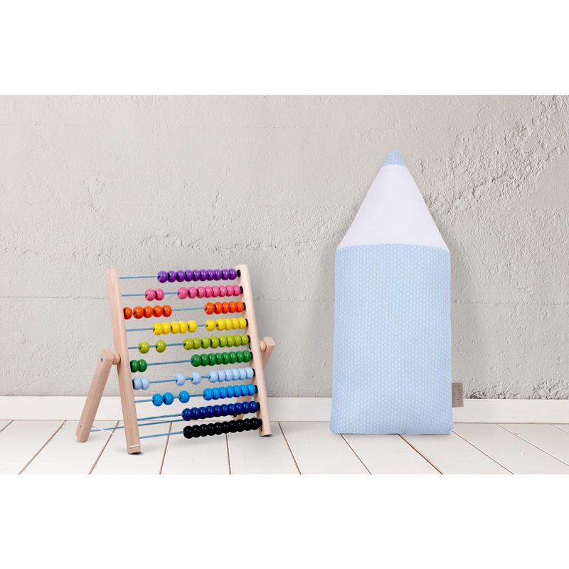 Kleine Blätter Geometric Novelty Cushion, Light blue