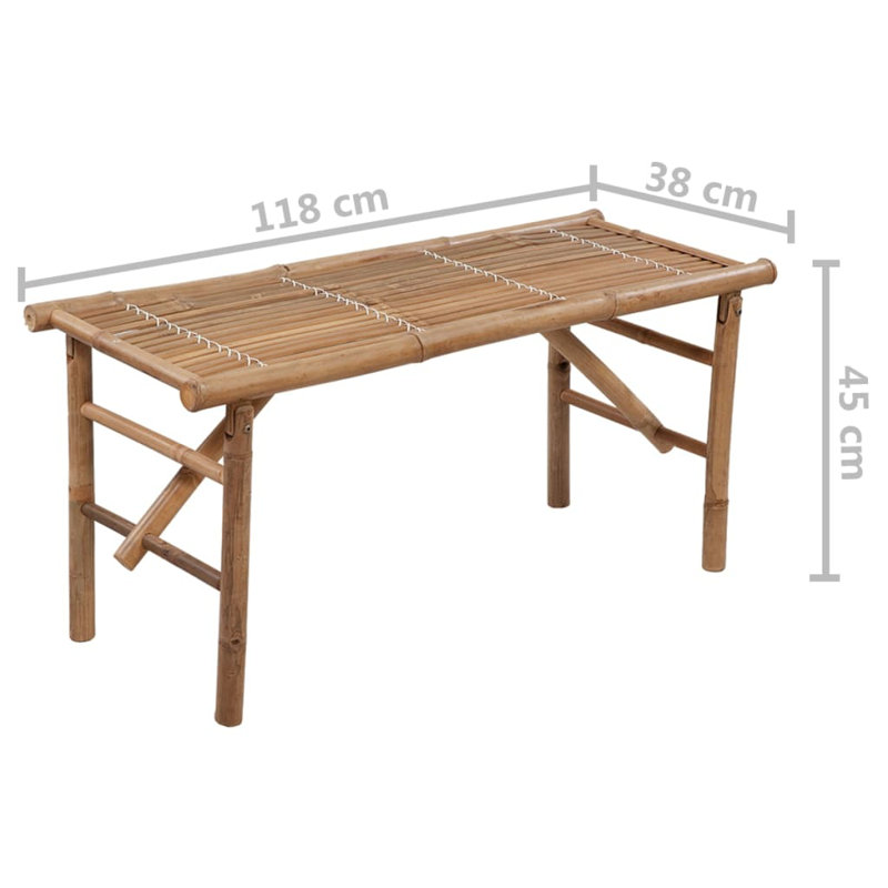 Wingert Wooden Garden Bench, Cream