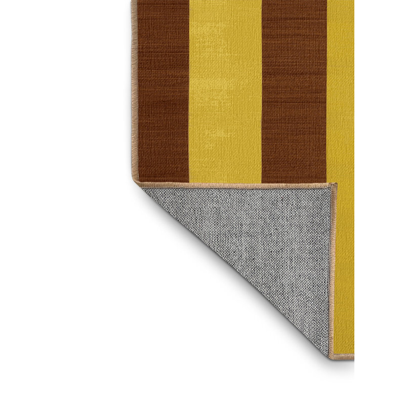 Machine Washable Checkered Brown Area Rug, Square 5'