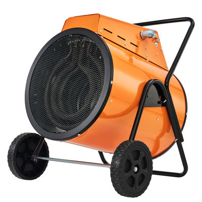 22 kW 480 V Portable Industrial Electric Garage Heater with Wheels – Forced-Air Shop Heater, Adjustable Controls & Overheat Protection