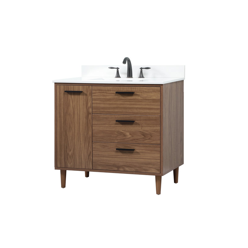 Ensemble de meuble-lavabo simple 42 po Baldwin, Noyer brun