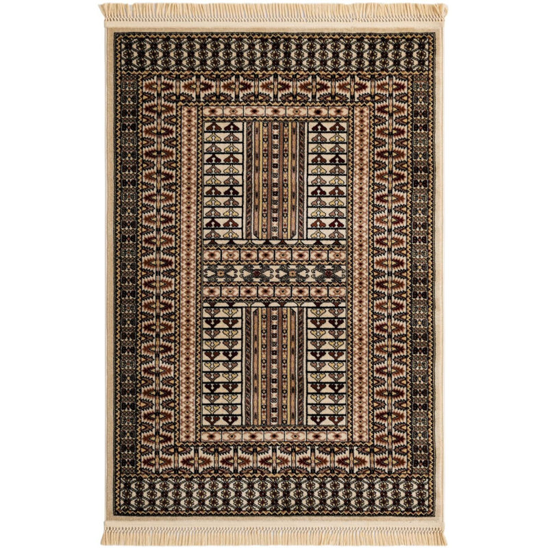 Tapis beige Aucun, Rectangle 4 pi 1 po x 6 pi 1 po