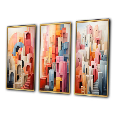 "Constructivism Construit Horizons IX" 3 - Pièces sur toile