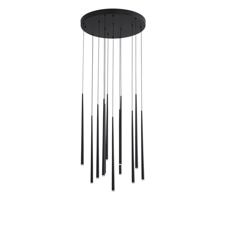 12 - Light Black LED Cluster Pendant