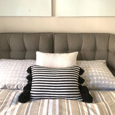 Striped Cotton Pillow Cover