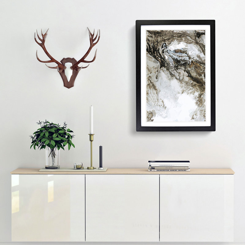 Needing the Beat in Abstract - Framed Print, 36cm H x 27cm W x 2cm D, Black Framed