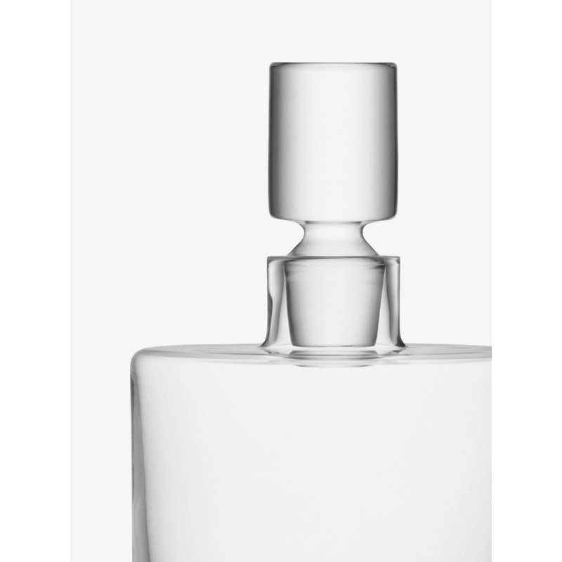 Handcrafted Clear Glass Whiskey Decanter with Heavy Base