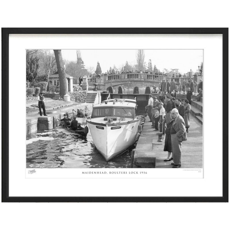Maidenhead, Boulters Lock 1956 by Francis Frith - Single Picture Frame Print, 28cm H x 36cm W x 2.3cm D