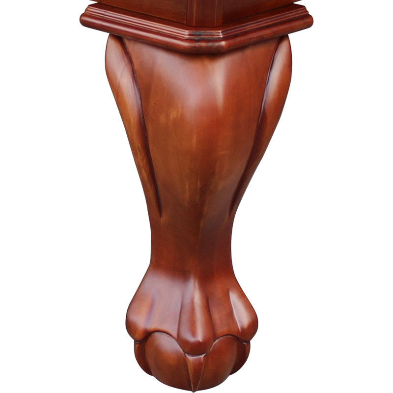 Charles River 8' Slate Pool Table with Professional Installation Included, Chestnut, Burgundy