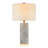 23.25" Grey Table Lamp With Bottom Night Light (Bulb Included) 