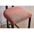 Upholstered Fabric Counter Height Barstool with Black Metal Legs for Dining Room/Kitchen Island/Bar-1883469826