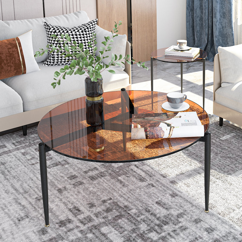 Jaquia Three Leg Coffee Table, Brown