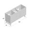 Base de meuble-lavabo double 60 po Saeko-2114600463