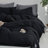 MooMee Duvet Cover Set with Zipper Closure & 8 Interior Ties 100% Washed Cotton Twill Soft Linen Like Textured-107383174-115279054