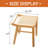 Vanity Stool – Square Rattan Makeup Stool