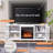 Unfinished TV Stand for TVs up to 65" with Fireplace Included-1851435180