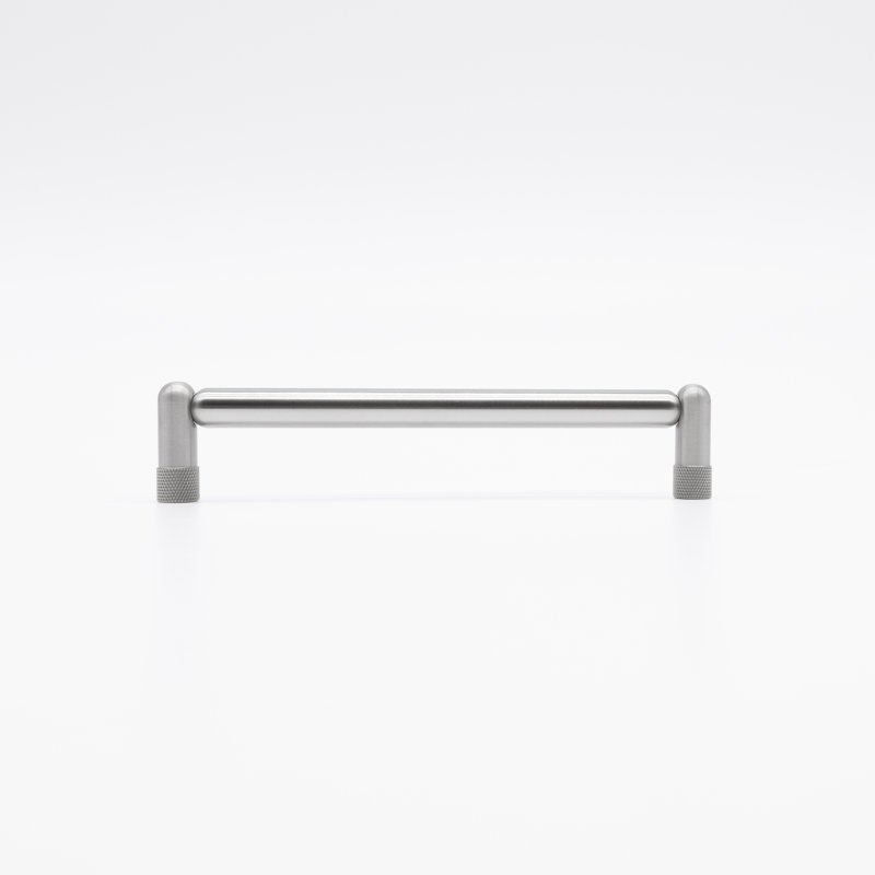 Knurled Bar / Handle Pull, 6", Satin Nickel