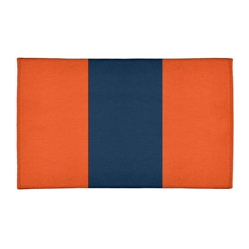 Tapis zone en poly-tapis à rayures de football denver, Rectangle 3 pi x 5 pi