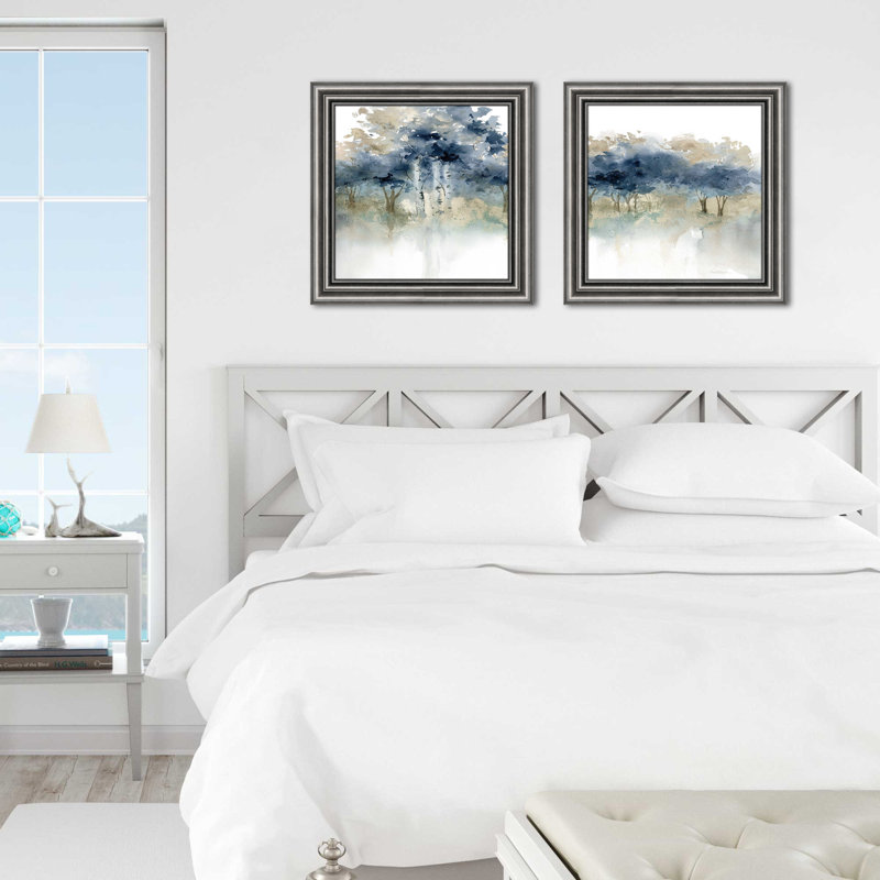Waters Edge - ensemble de 2 peintures encadrées