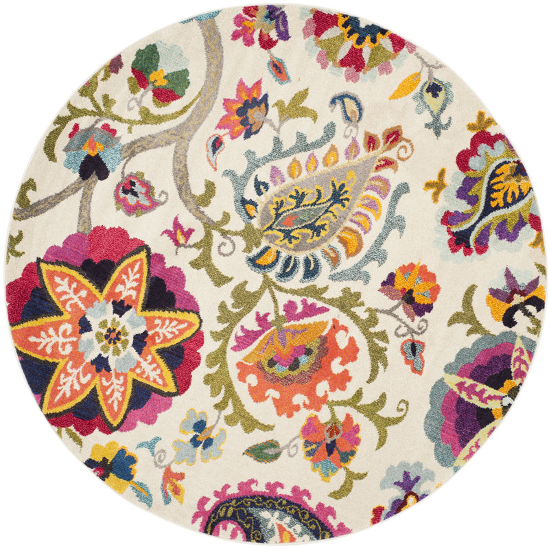 Tapis rose Bungalow Bungalow, Rond 6 pi 7 po