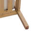 Fauteuil club en bois d'acacia avec dossier à lattes et coussin