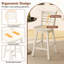 Tabourets de bar pivotants à hauteur de comptoir de 24,5 po avec dossier creux-1432306014-1432306013