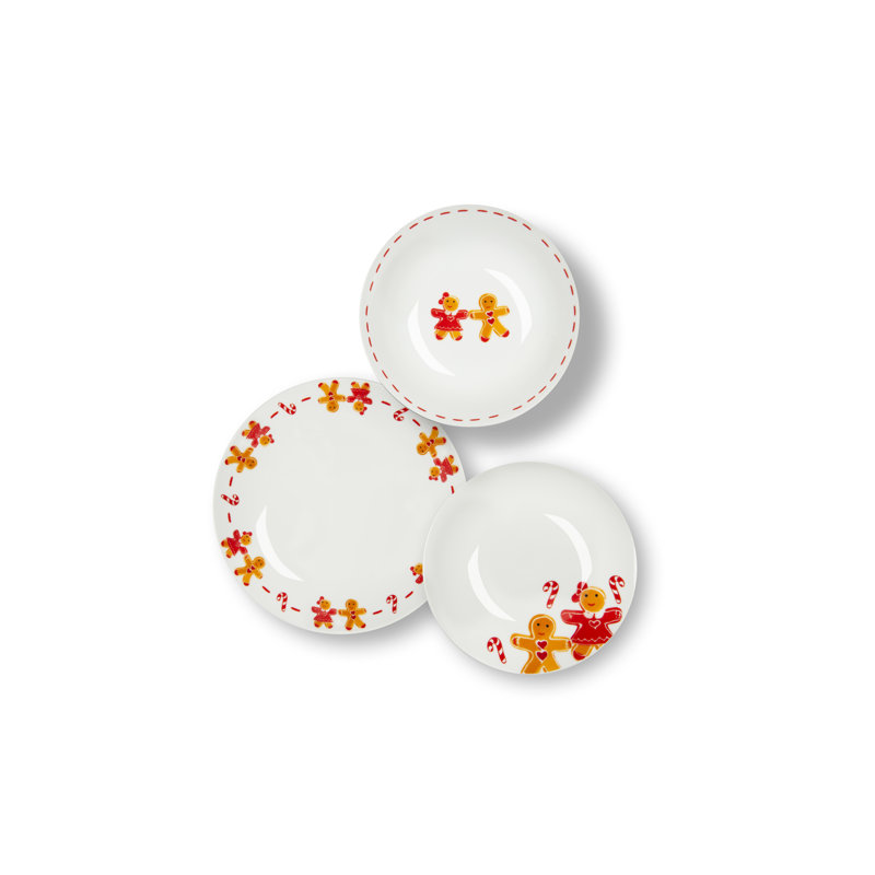 Ginger Boy&Girl Dinnerware Set 18 Piece - Service for 6