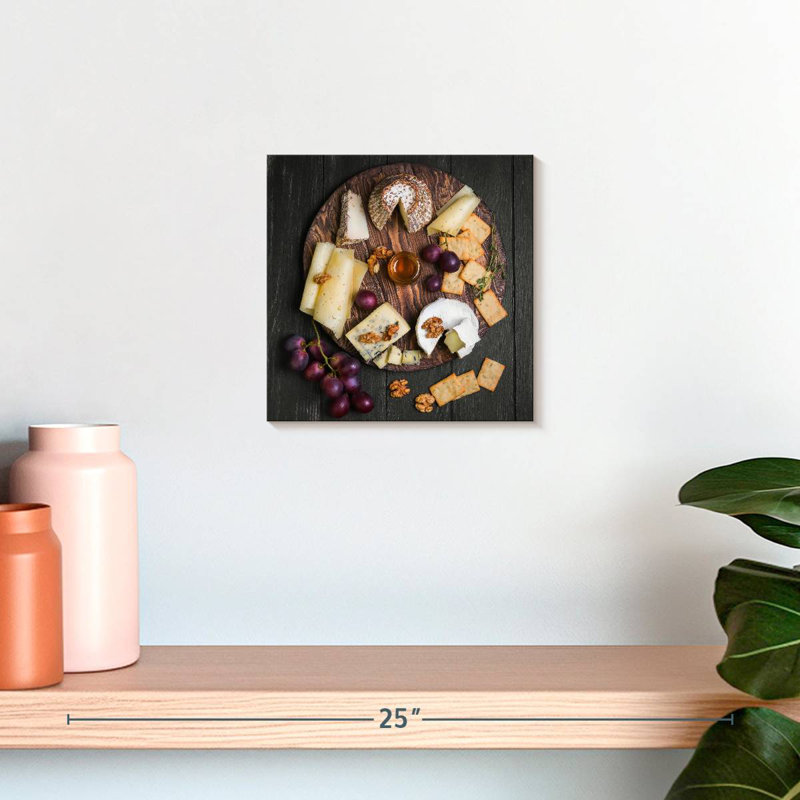 Yarlin Cheese Charcuterie Board, 10" H x 10" W