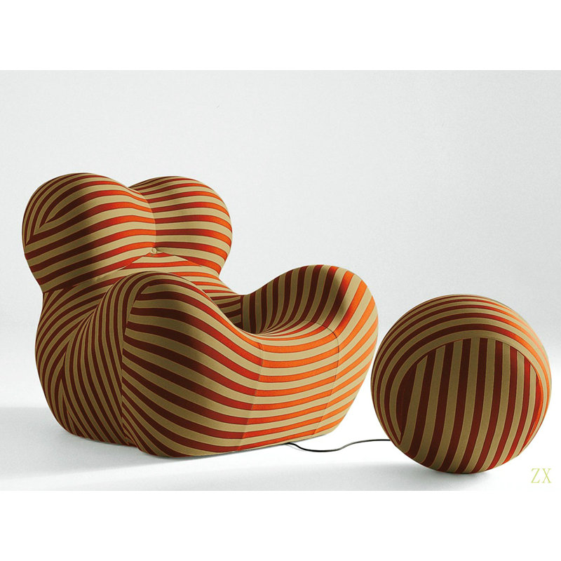 Fauteuil, Polyester rouge
