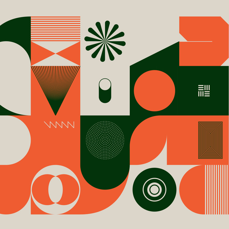 Retro Future Abstract by Normform - Wrapped Canvas Print, 81cm H x 122cm W x 3.8cm D