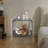 2 Tiers Acrylic Bedside Table With Open Storage Shelf-188515695