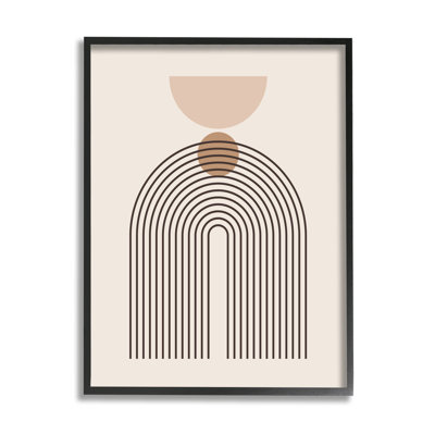 Boho, crème, formes sur bois, impression