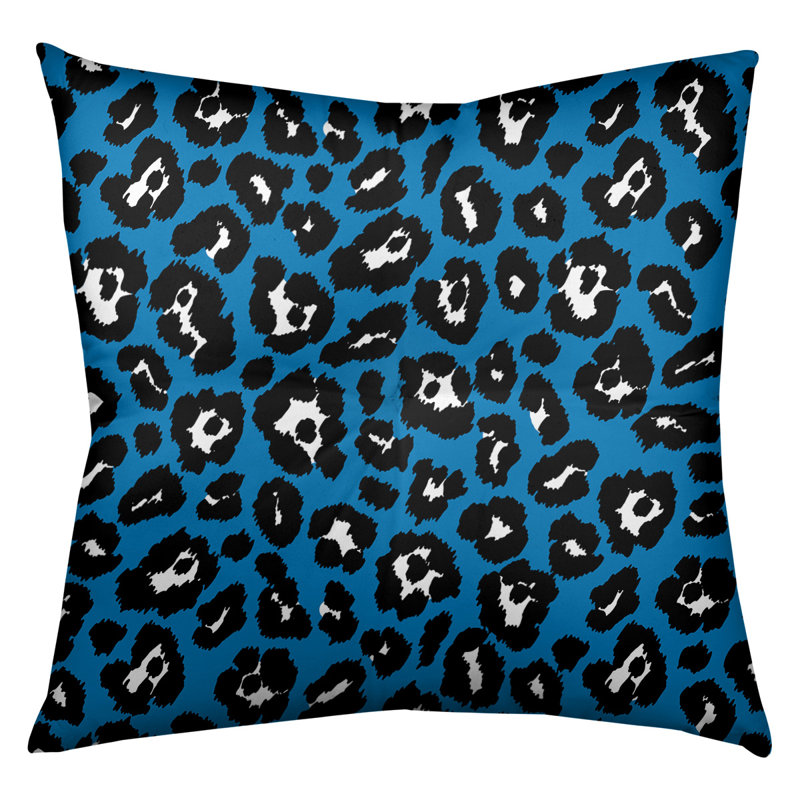 Housse et insert de coussin carré touffeté, H 26 po x l 26 po x P 3 po, Bleu / noir / blanc