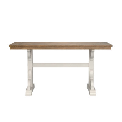 Brown And White Trestle Gathering Table