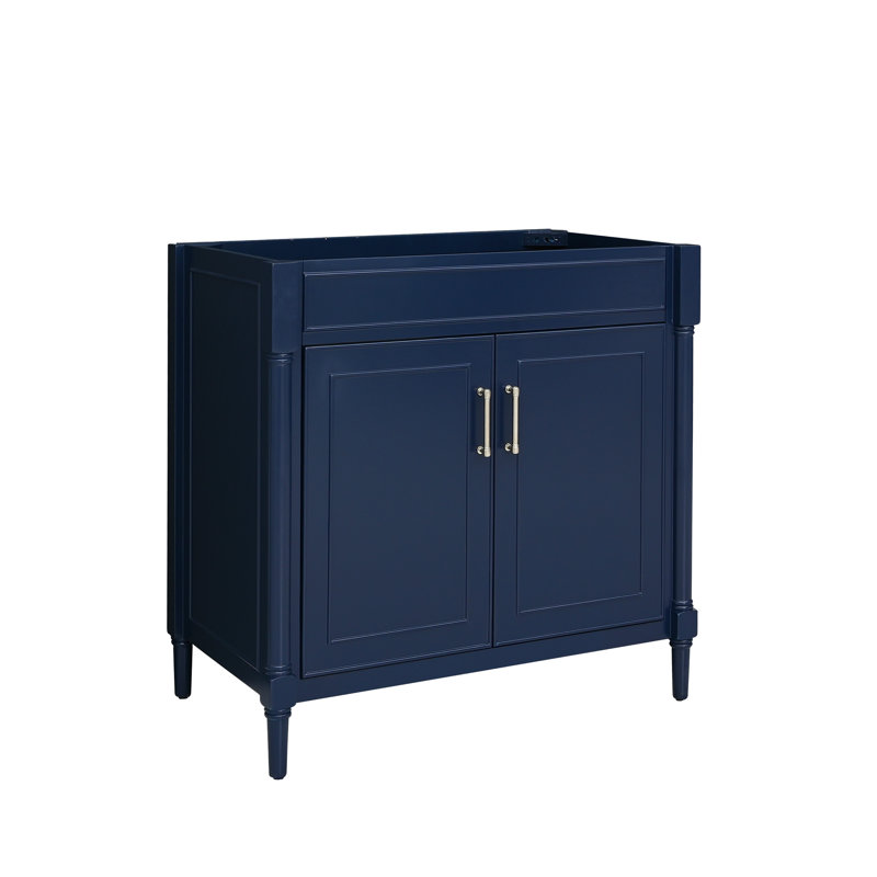 Base de meuble-lavabo simple 36 po Addison seulement, Bleu marine