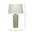 Harlequin Ceramic Table Lamp with Linen Shade