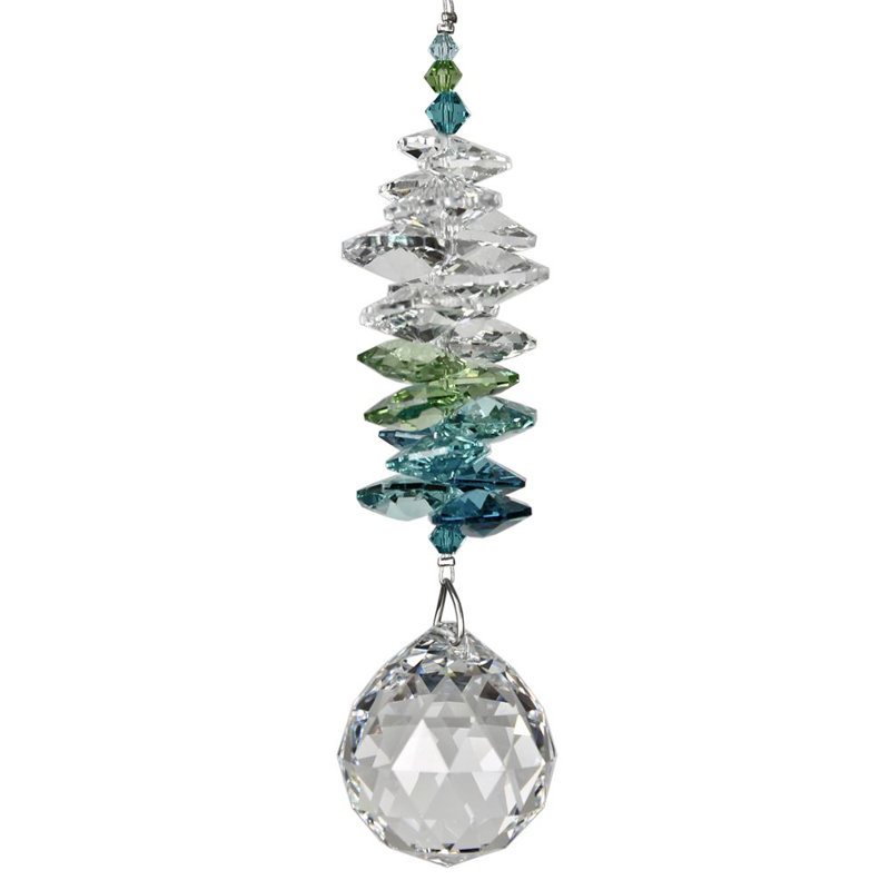 Boule de cristal cascade de glace, 4.5" H x 2" W x 2" D, Green