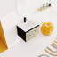 Meuble-lavabo mural flottant 24 po Nankesh avec lavabo en céramique et porte d'armoire à fermeture en douceur, ensemble KD