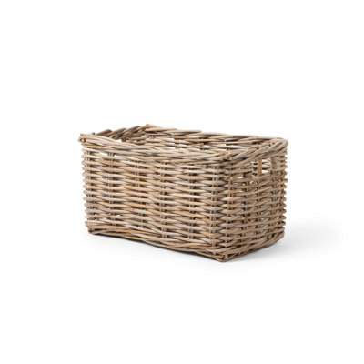 Panier en rotin rectangulaire moyen